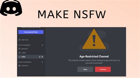 In the Overview tab, scroll down to find the NSFW Channel option and toggle it on. . Best nsfw discord channels